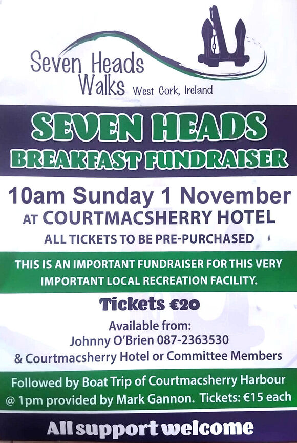 Seven Heads Breakfast Fundraiser: 1 Nov 2026