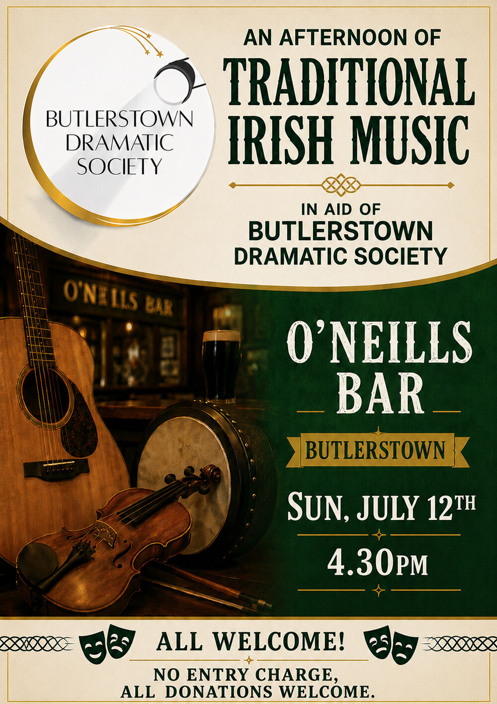 Traditional Irish Music Afternoon: 12 July 2026
