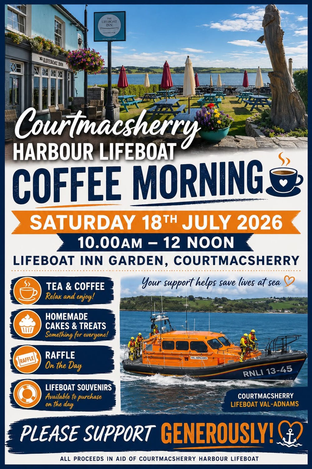 Courtmacsherry Harbour Lifeboat Coffee Morning: 18 July 2026