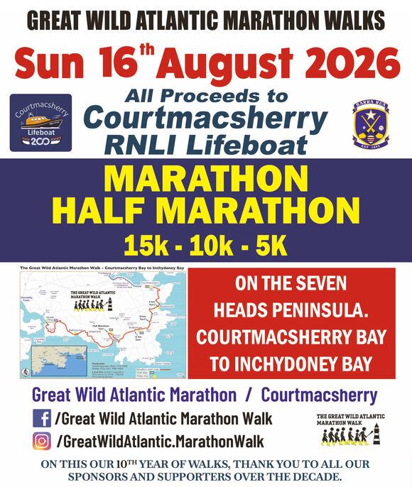 Great Wild Atlantic Marathon Walks: Sun 16 Aug 2026