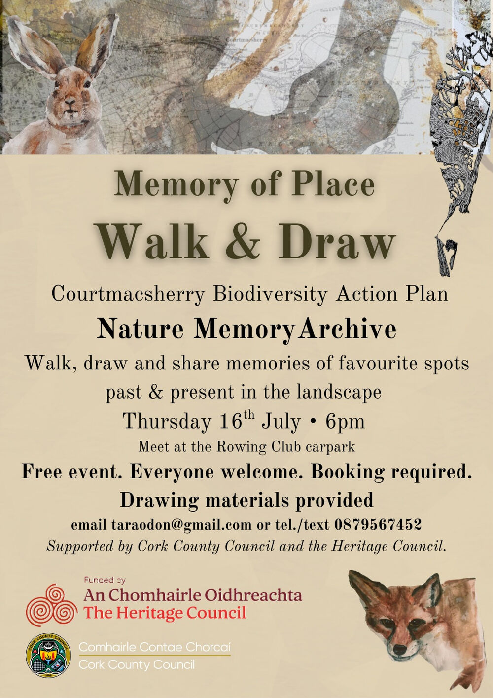 Memory of Place Walk & Draw: 16 July 2026