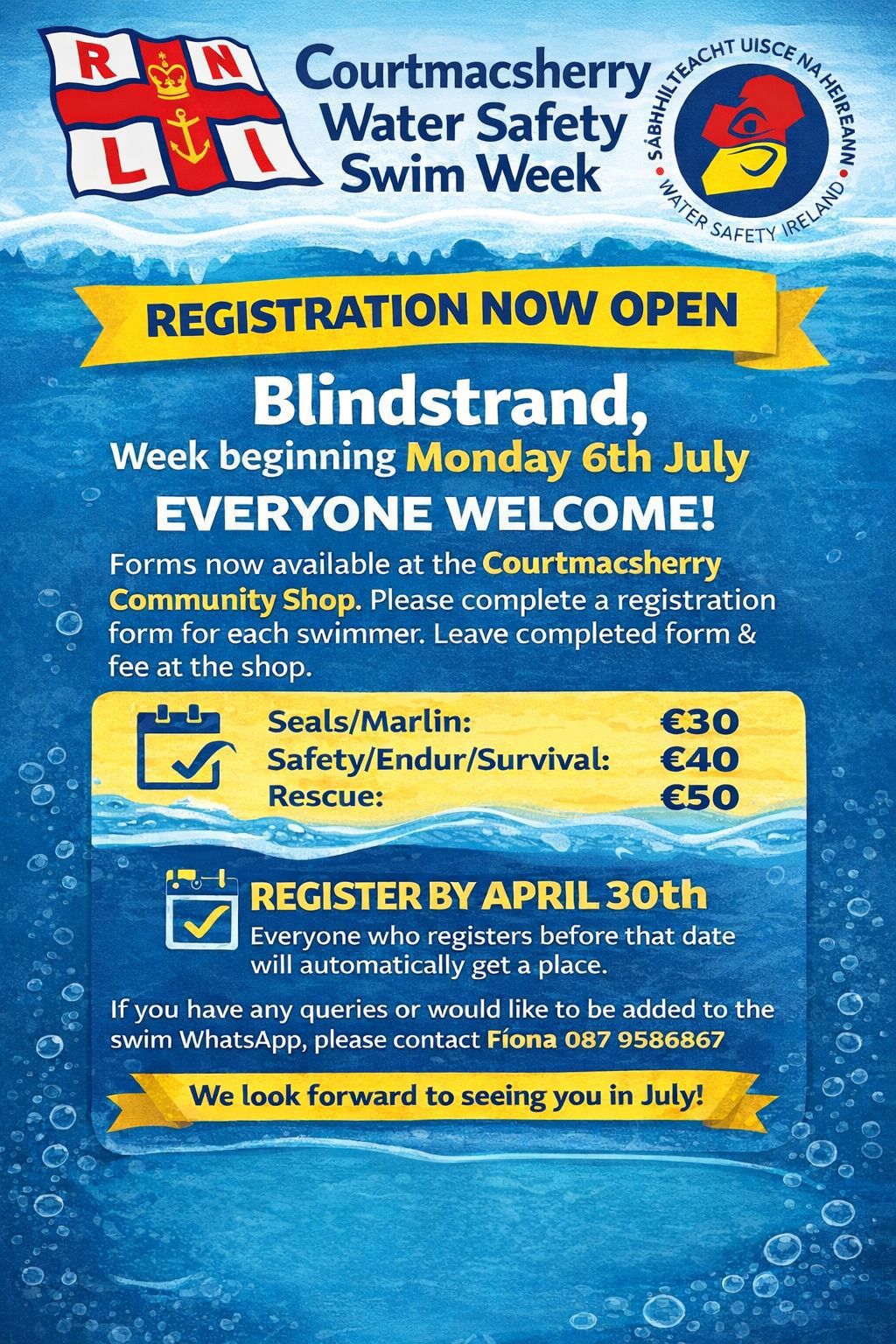 Courtmacsherry Water Safety Swim Week