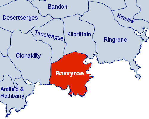 Map of surrounding parishes