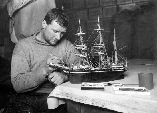 Patrick Keohane completing his model of the Terra Nova