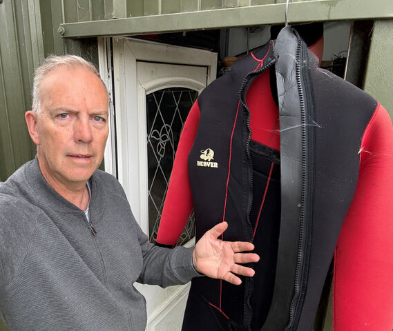 The wetsuit with Fungie's DNA